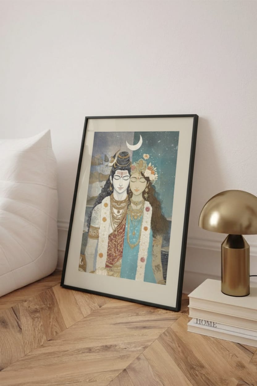Shiv Shakti Boho Wall Art