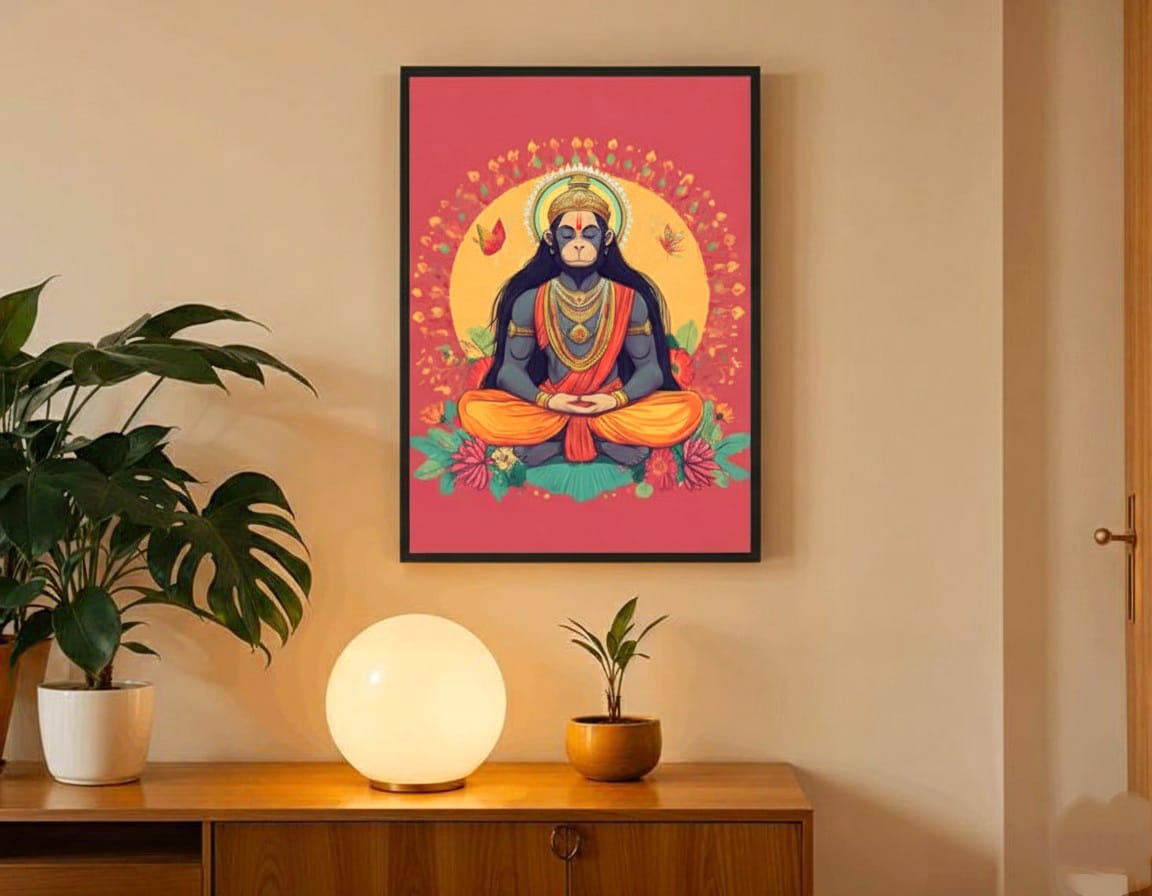 Hanuman Ji Framed Art