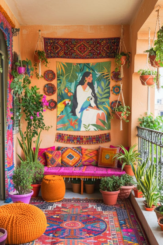 Woman of Paradise Wall Art Tapestry