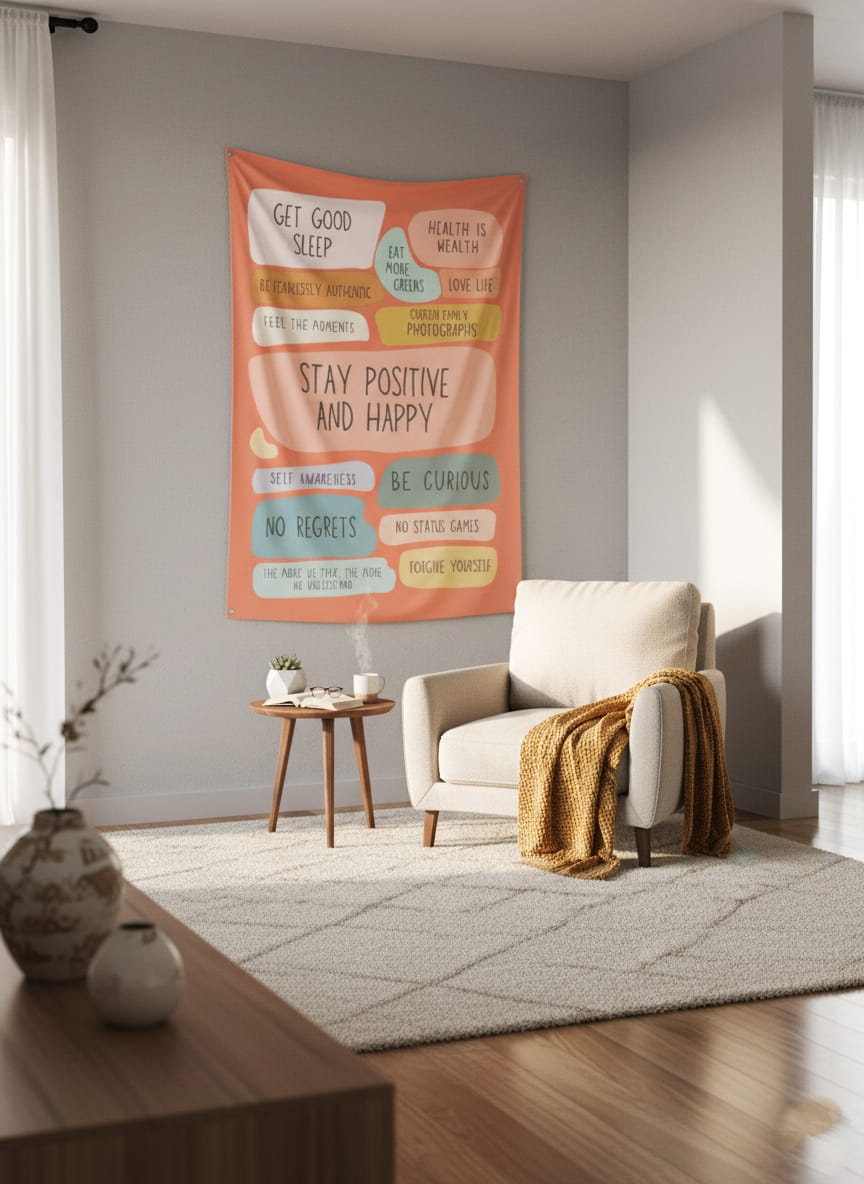 Positive Vibes Tapestry 26*36