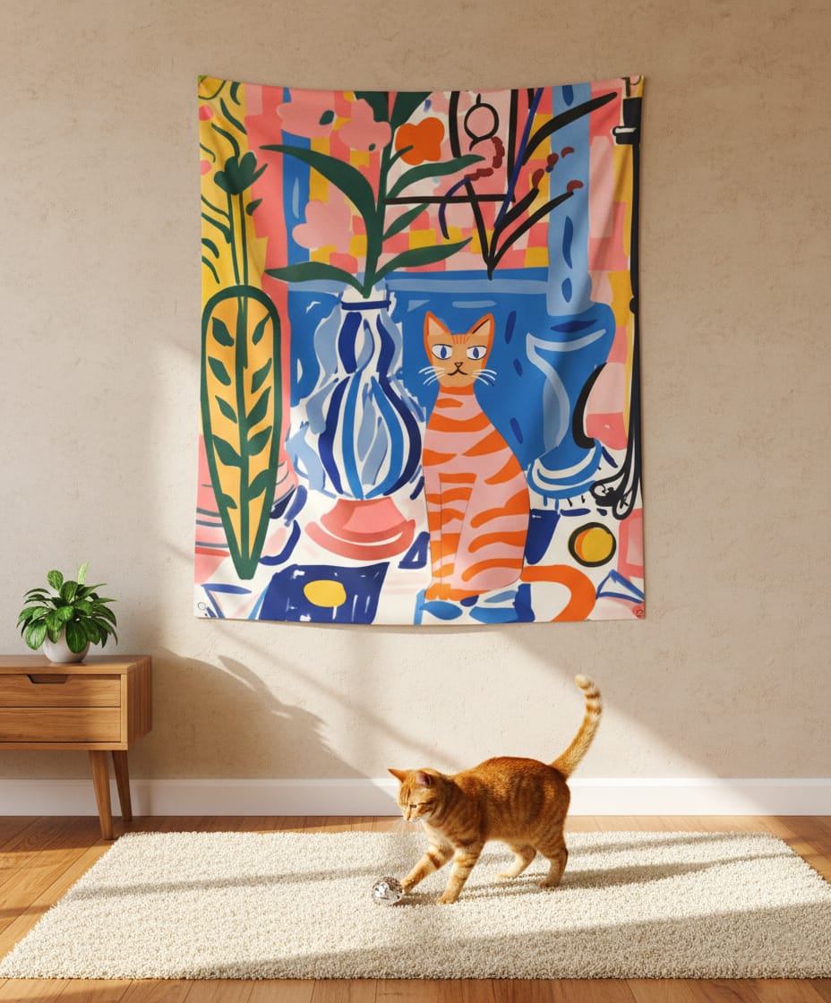 Catitude Wall Art Tapestry