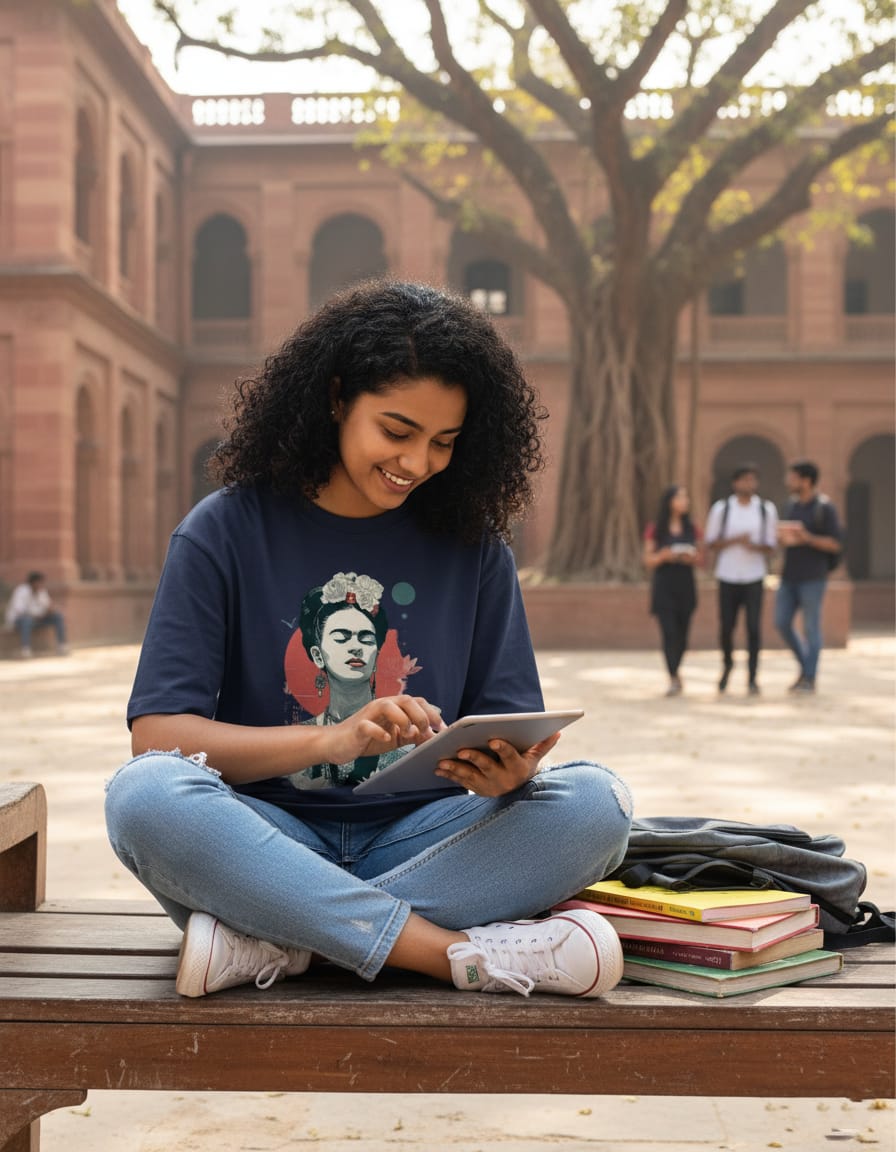 Frida Kahlo Oversized T-Shirt 240 GSM 100% Cotton