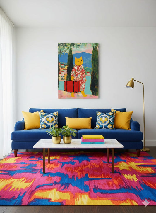 Cat The Traveller Framed Poster Boho Wall Art