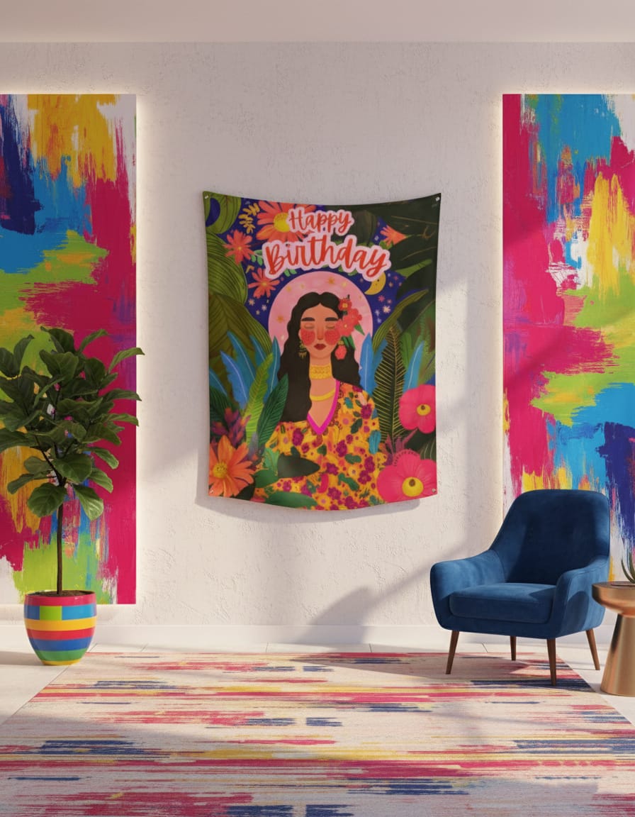 Boho Chic Birthday Tapestry