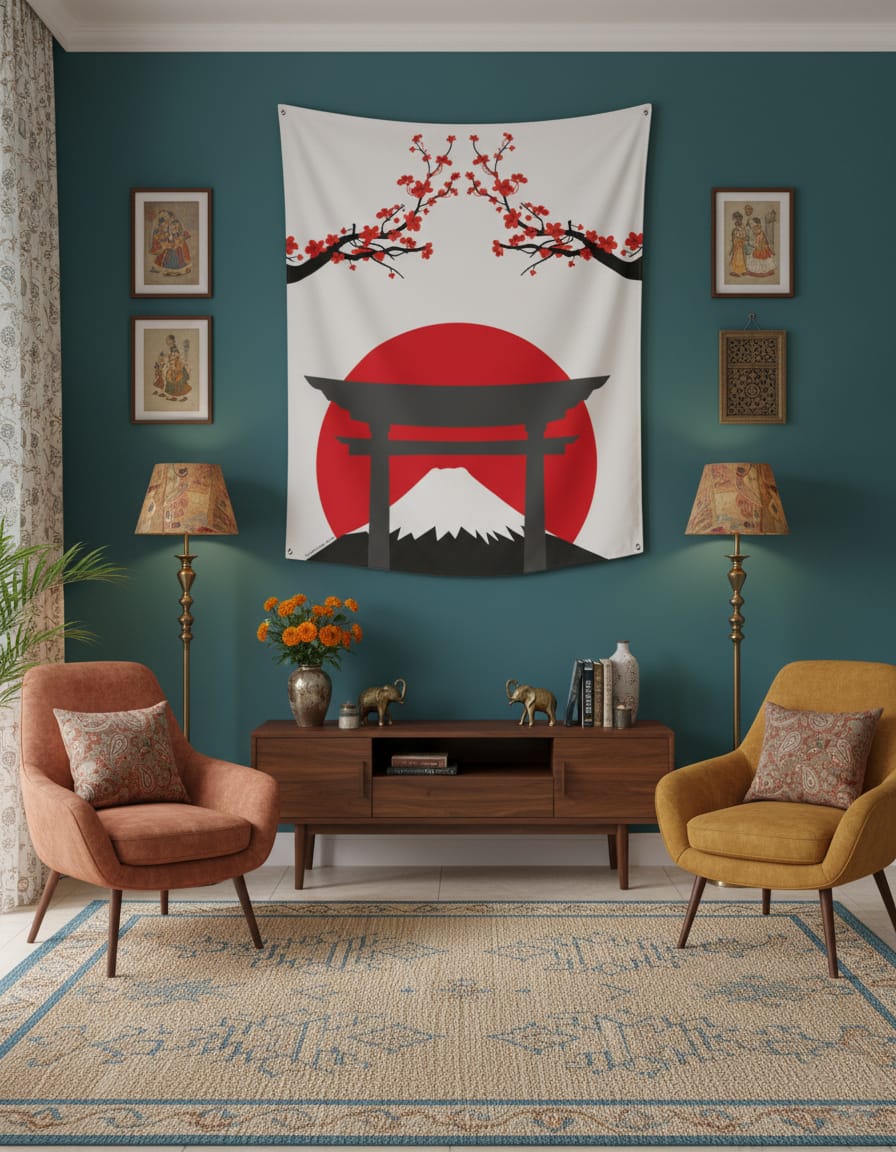 Tori Gate Japanese Tapestry