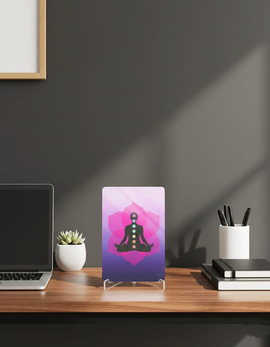 Yoga With Chakras Acrylic Display Stand