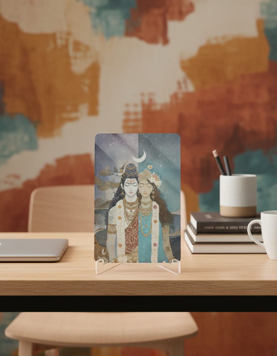 Shiva Shakti Acrylic Display Stand
