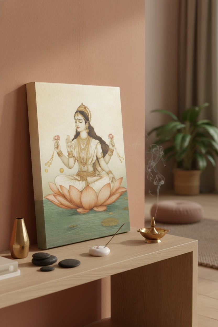 Lakshmi Wrapped Canvas Wall Art