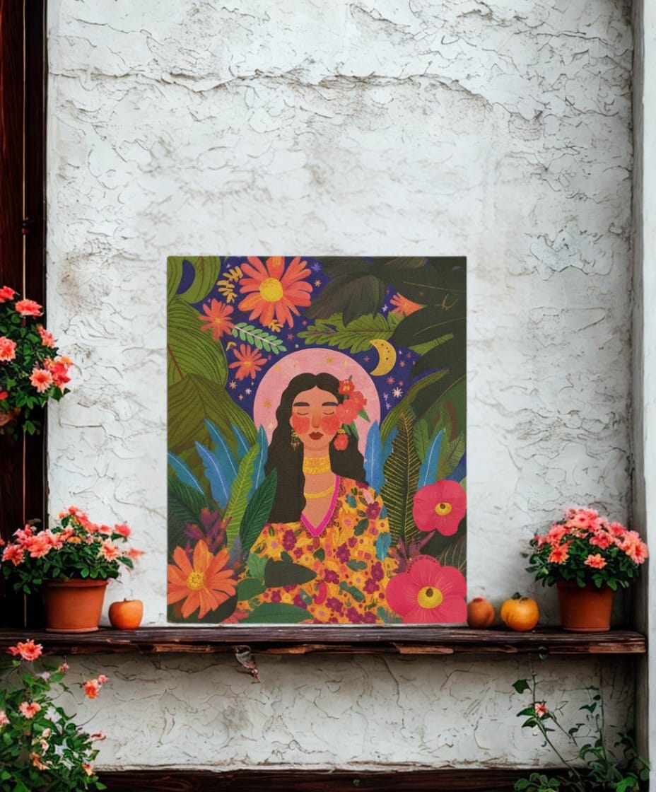 Nature Goddess Wrapped Canvas Wall Art