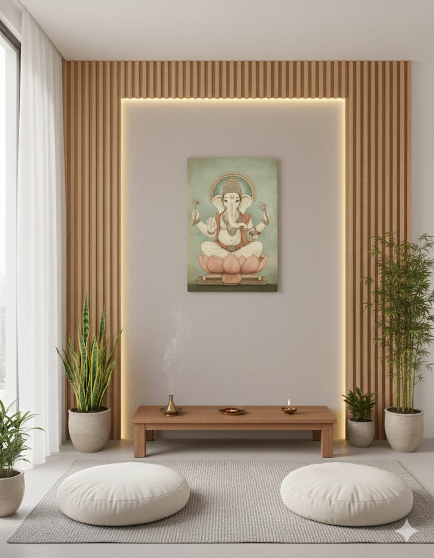 Ganesha Wrapped Canvas Wall Art