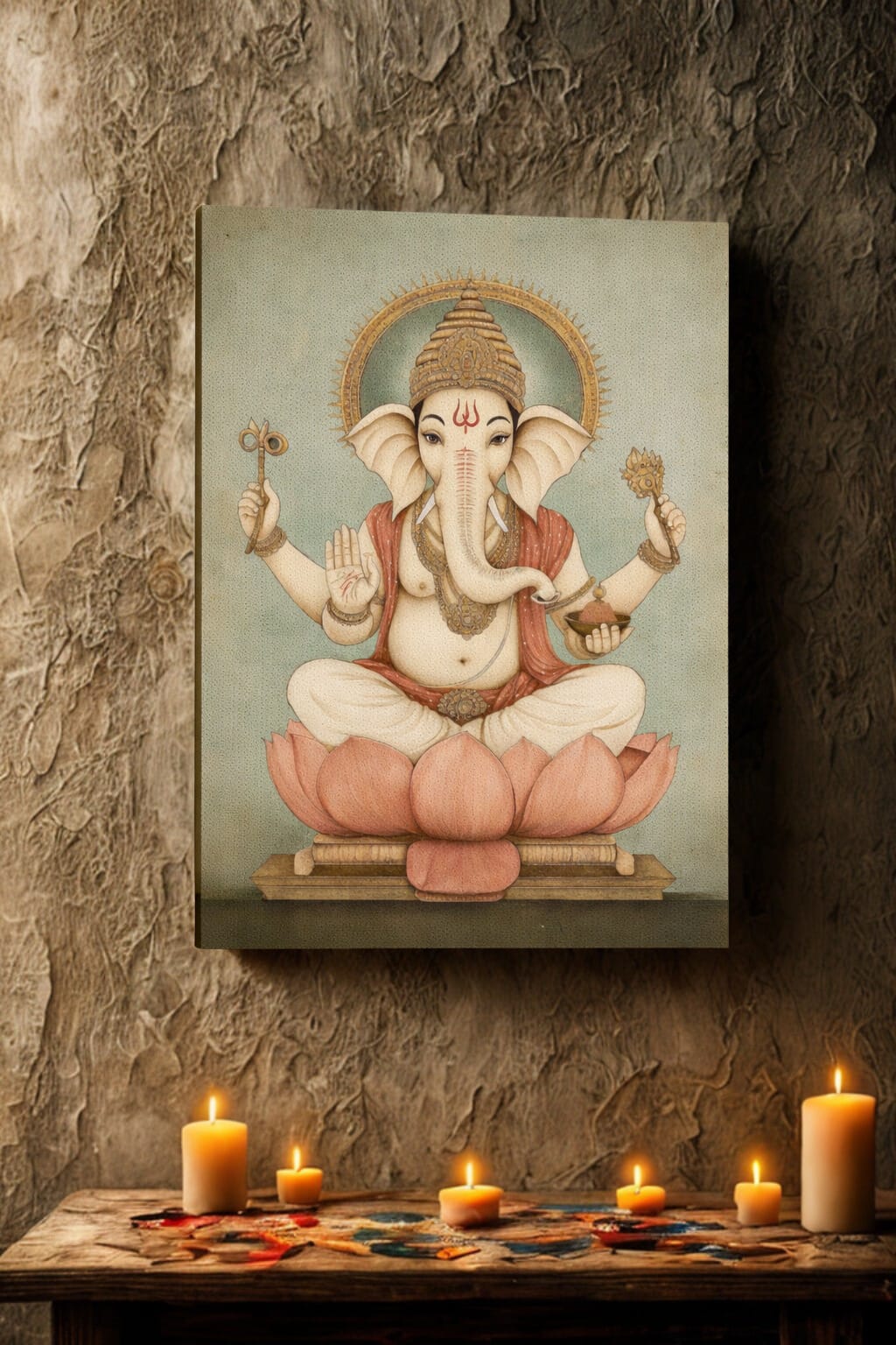 Ganesha Wrapped Canvas Wall Art
