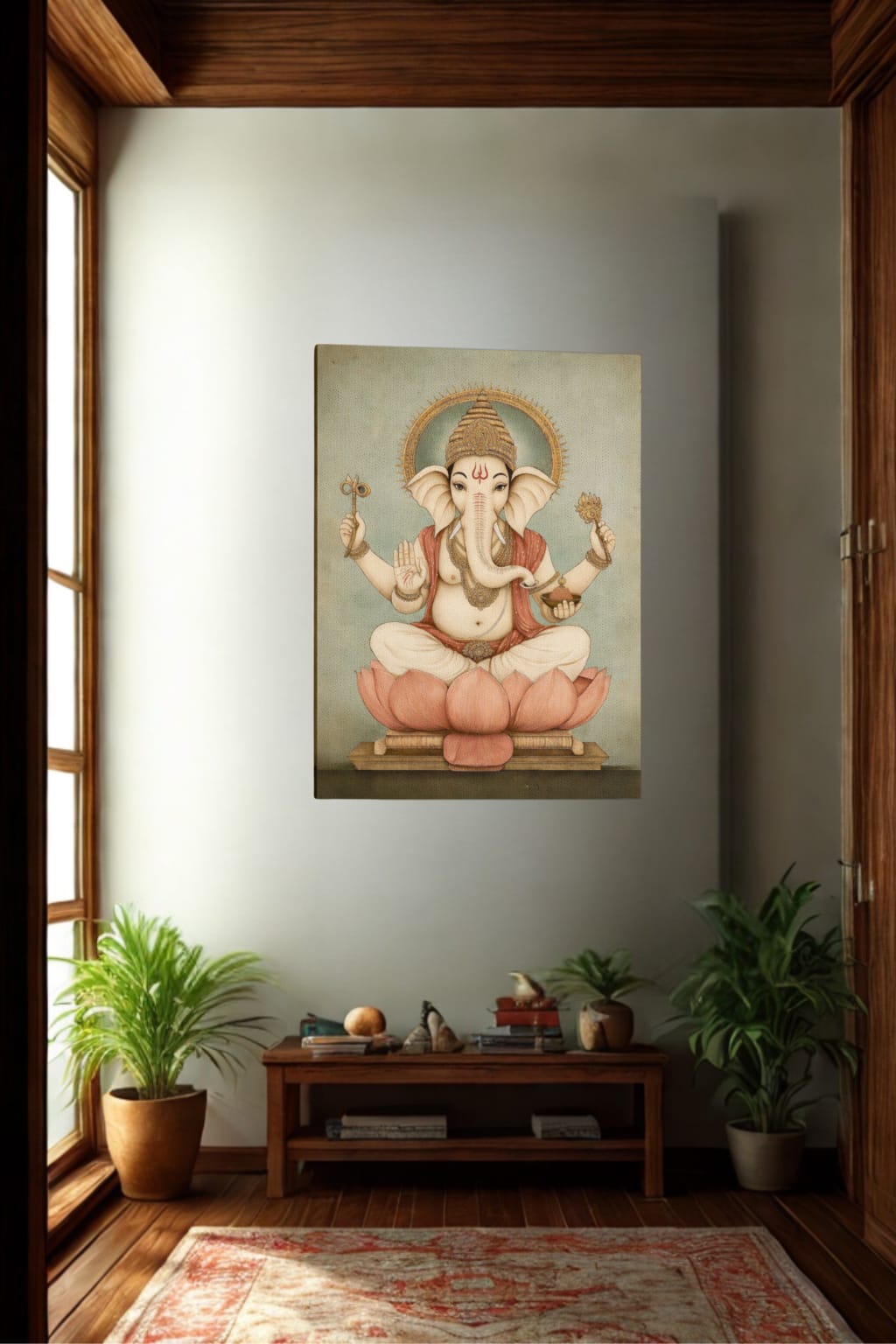 Ganesha Wrapped Canvas Wall Art