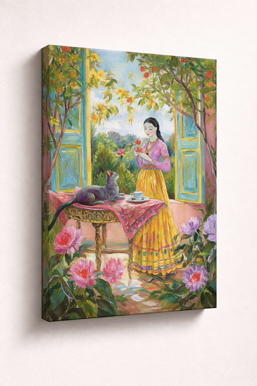 Boho Indo Queen Art on Canvas