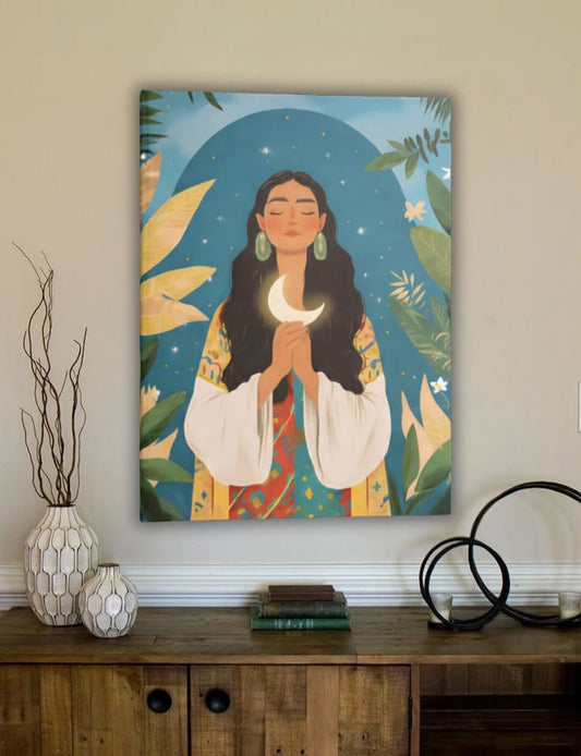 Cosmic Queen Wrapped Canvas Wall Art