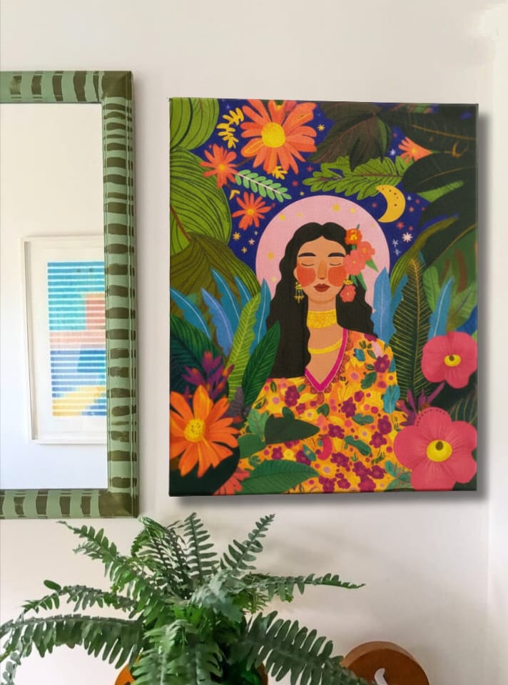 Nature Goddess Wrapped Canvas Wall Art