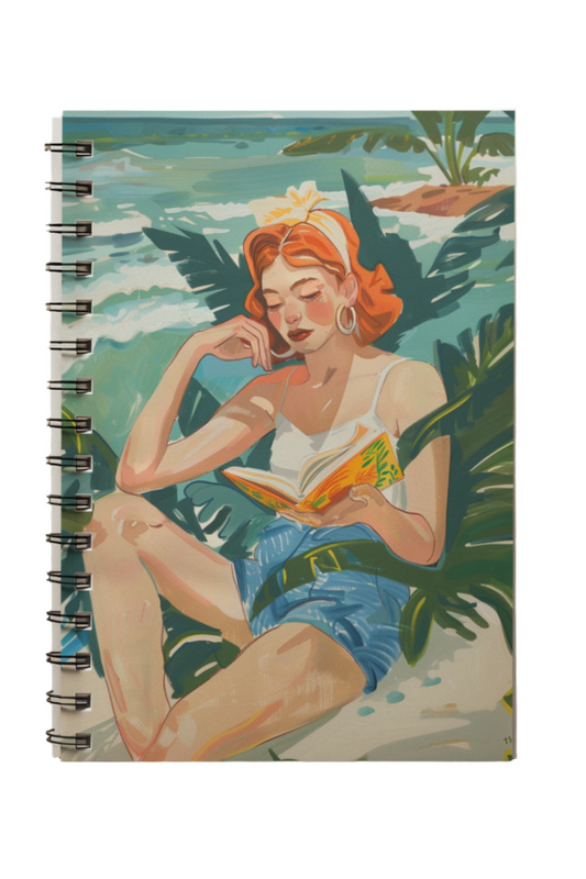 Beach Babe A5 Unruled Notebook Diary