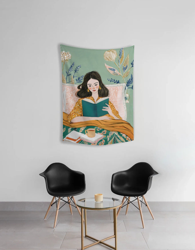 Book Reader Tapestry