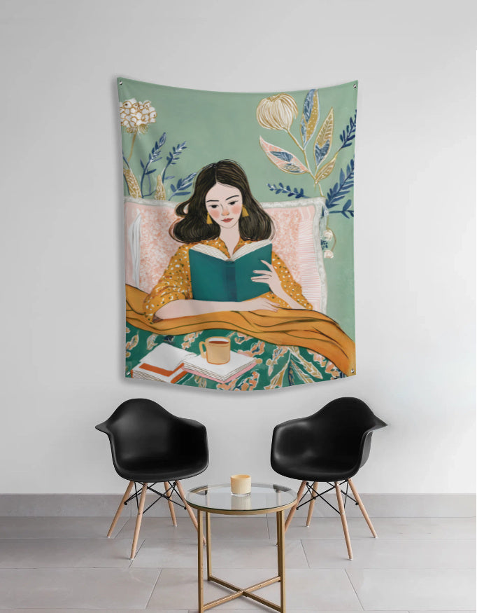 Book Reader Tapestry