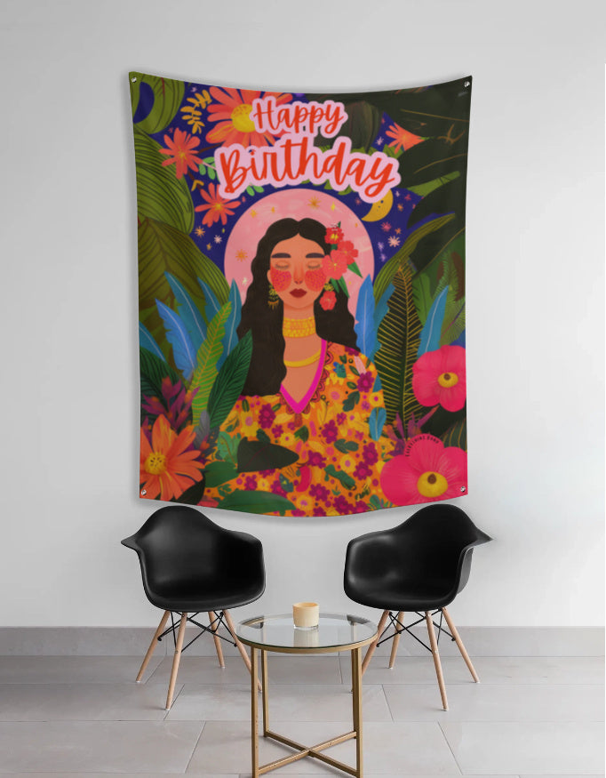 Boho Chic Birthday Tapestry