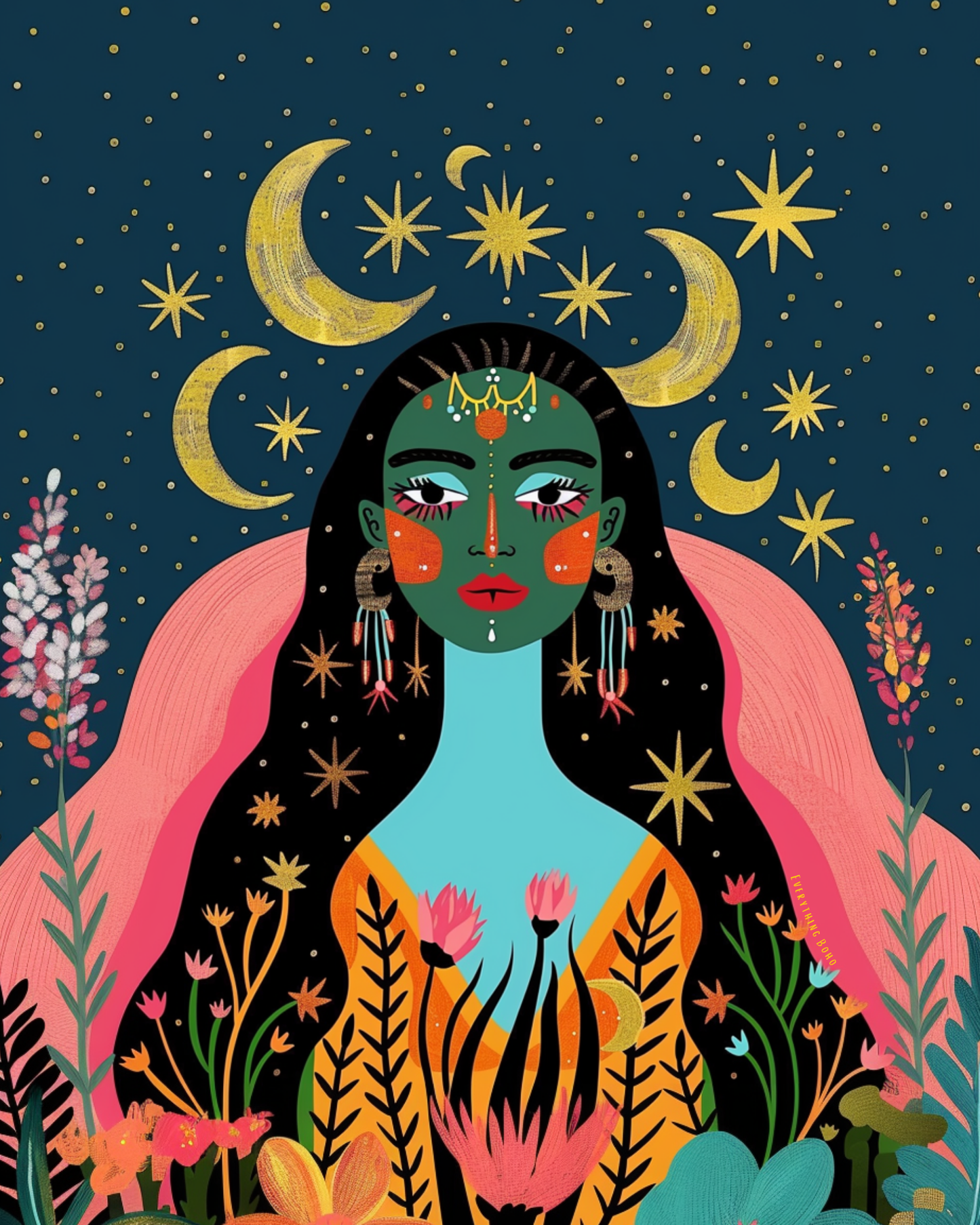 Celestial Goddess Tapestry