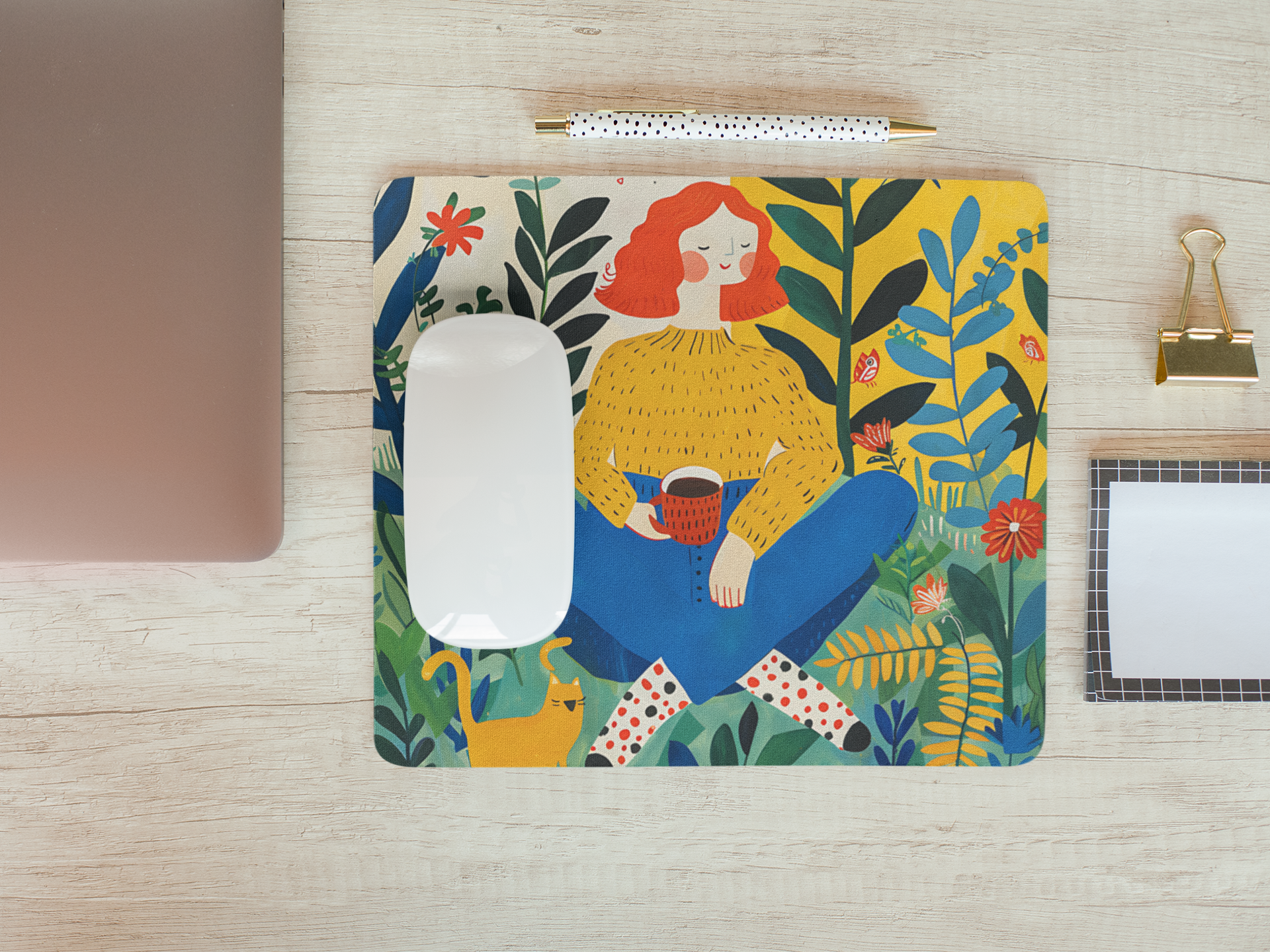 Boho Garden Anti Skid Mouse Pad