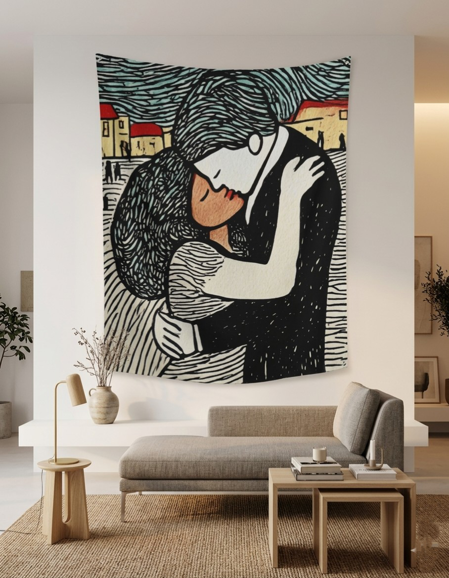 The Eternal Embrace Wall Art Tapestry