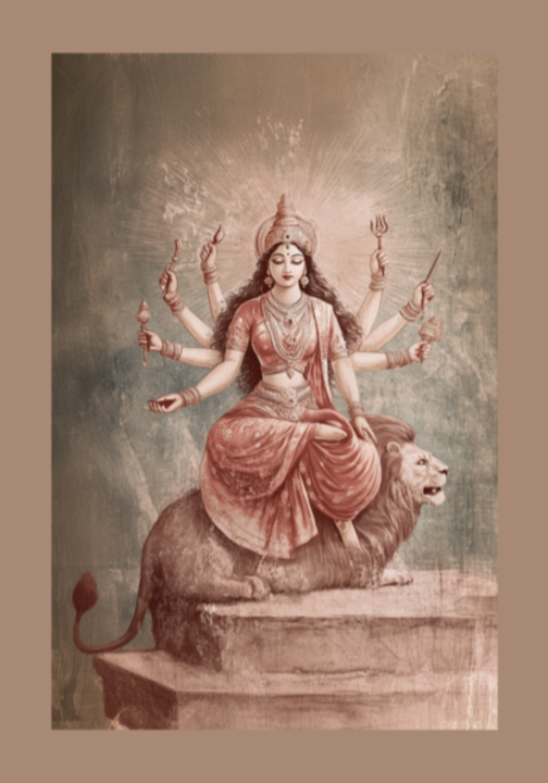 Durga Singhvahini Framed Wall Art