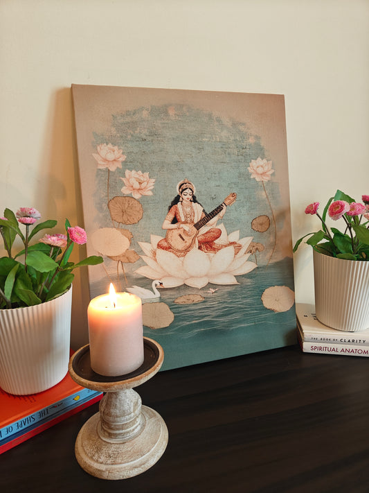 Ma Saraswati Art on Canvas