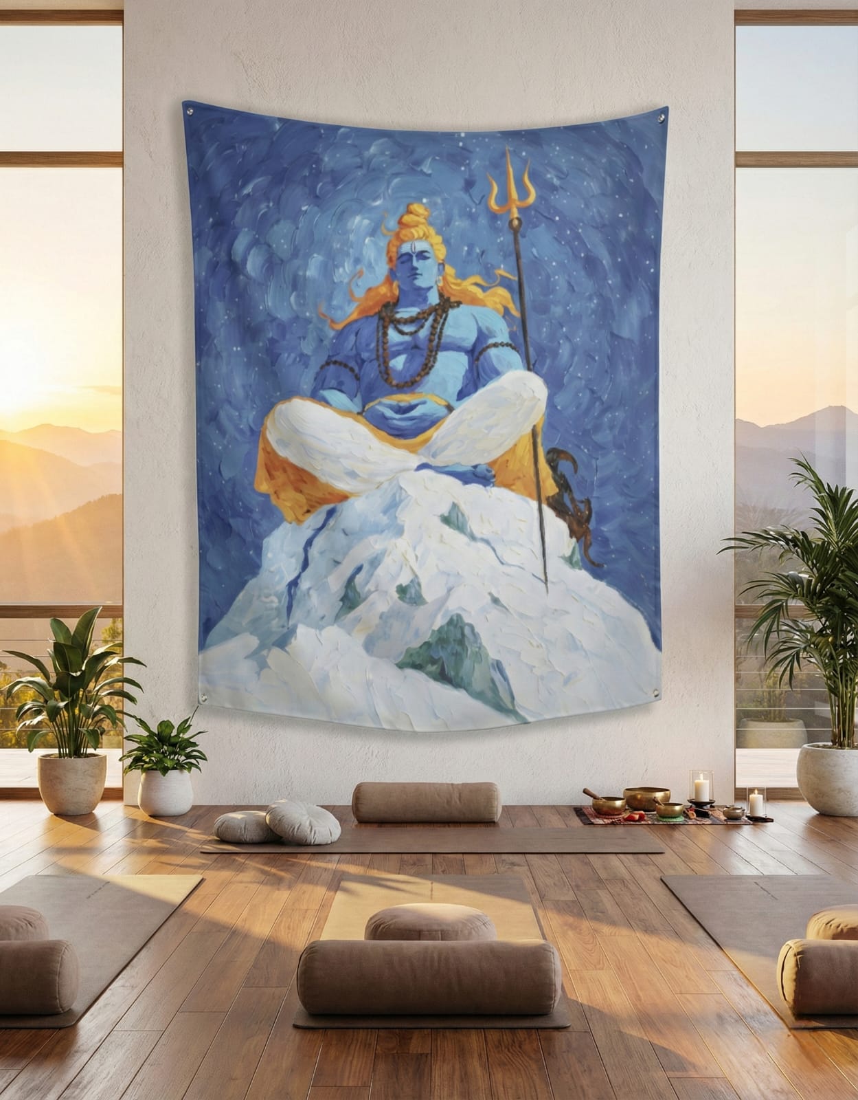 Meditative Shiva Tapestry