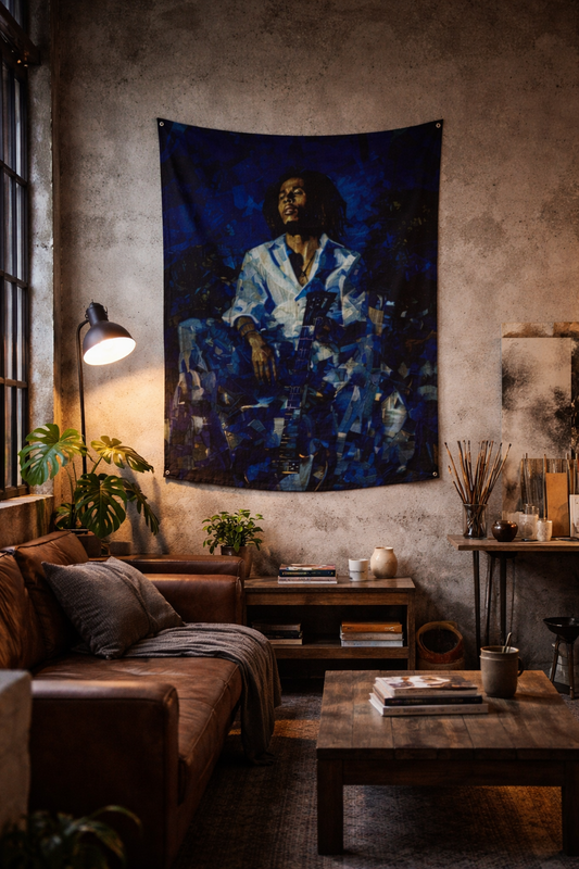 Bob Marley Wall Art Tapestry - Boho Reggae Wall Decor