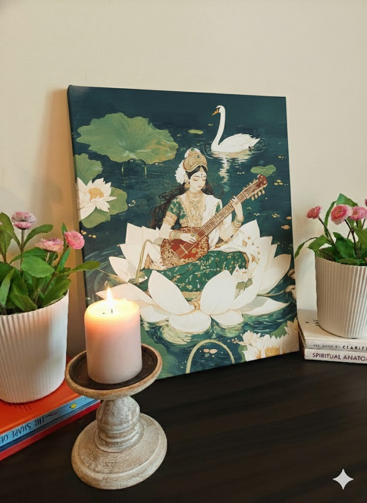 Saraswati Wrapped Canvas Wall Art
