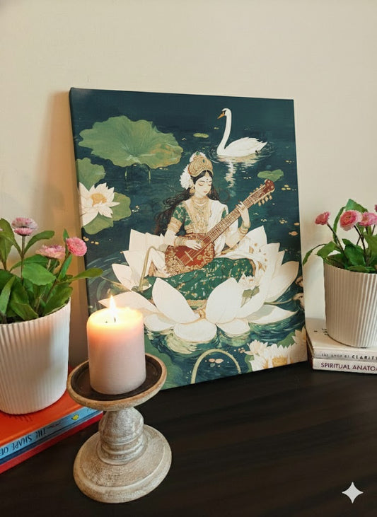 Saraswati Wrapped Canvas Wall Art