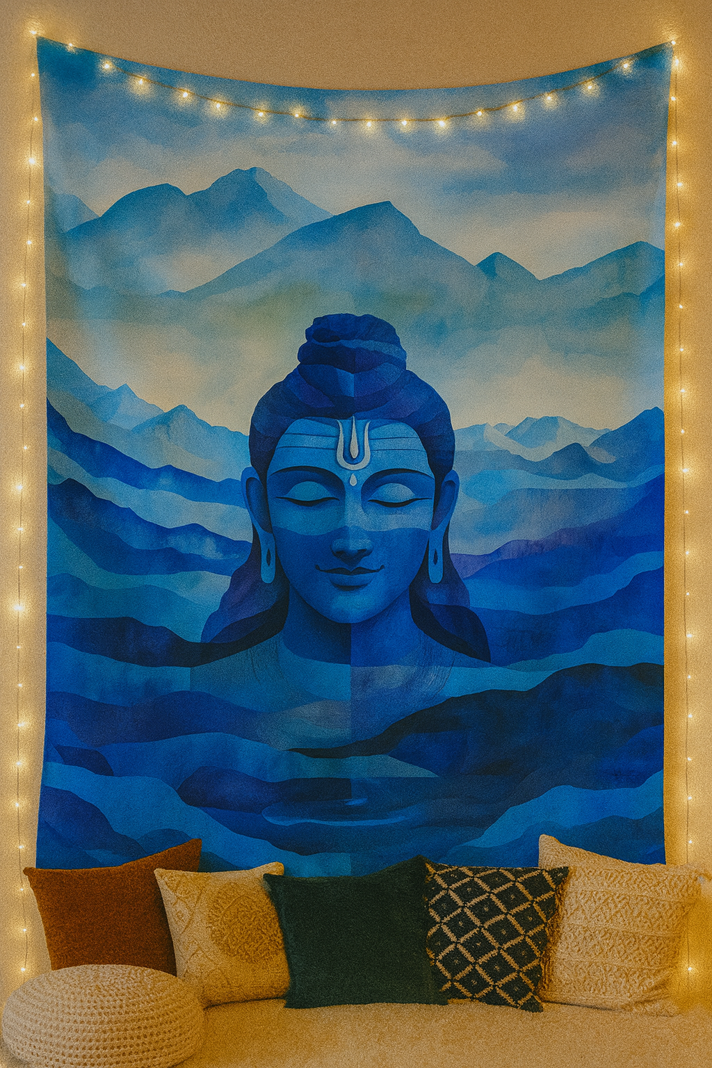 Neelkanth Shiva Wall Art Tapestry For Home & Meditation