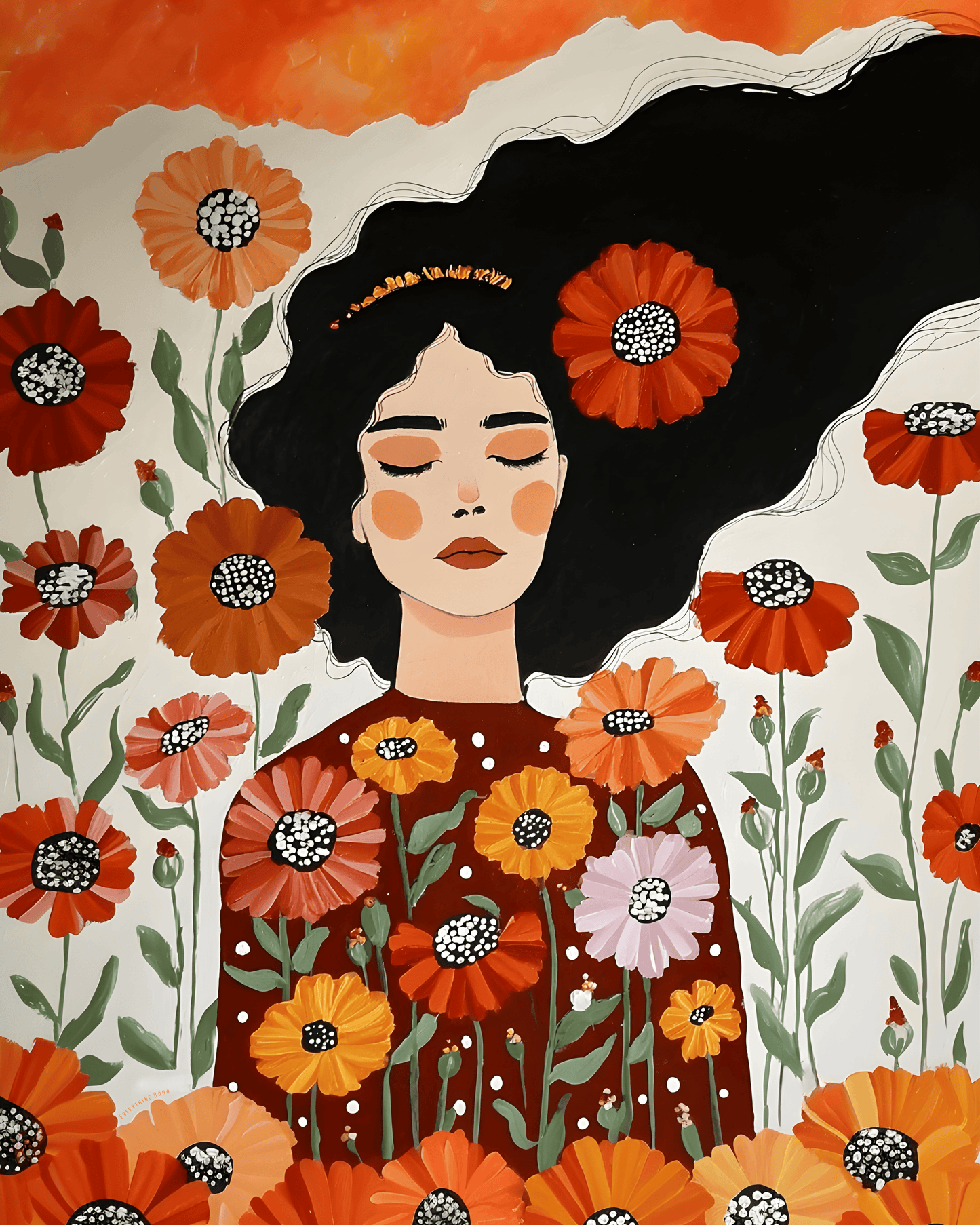 Dreaming Muse Wall Art Tapestry