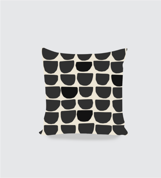 Black Pebbles Designer Cushion Cover